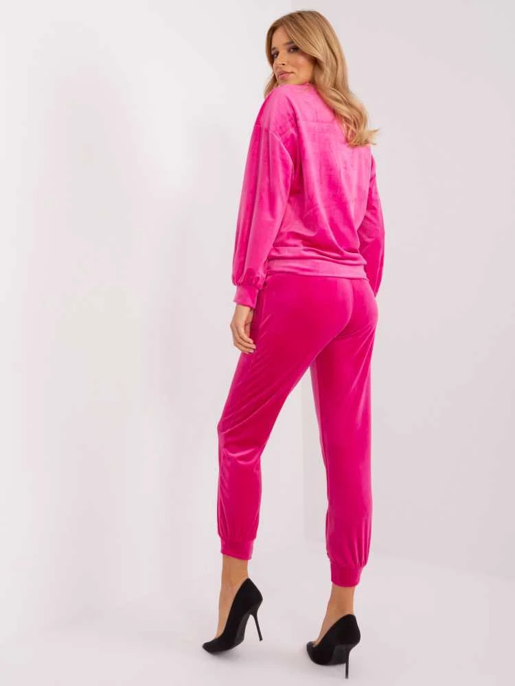 Italy Moda Veliūrinis komplektas moterimsDHJ-KMPL-8328.86-fuksjowy