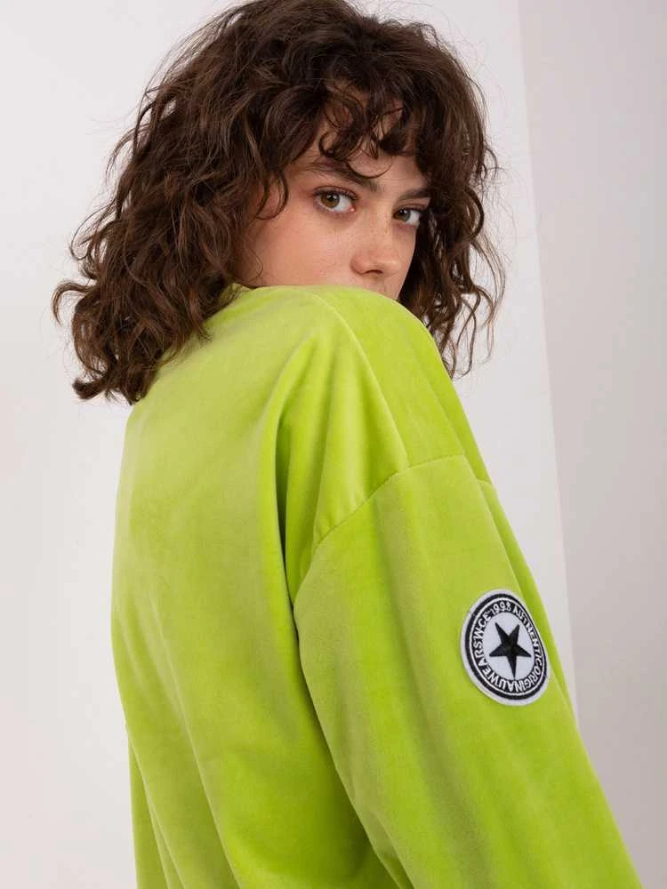 Italy Moda Veliūrinis komplektas moterimsDHJ-KMPL-8328.86-šviesiai žalia