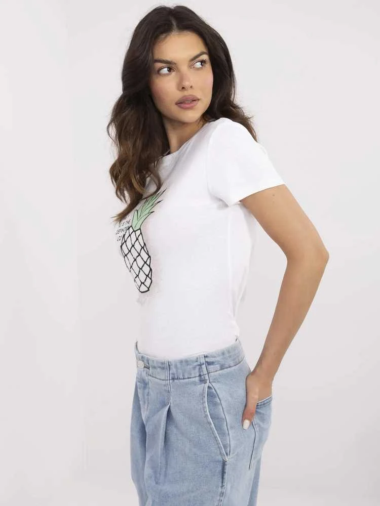 Jean Louis Francoise Marškinėliai moterims-NM-TS-R61673.01P-ecru