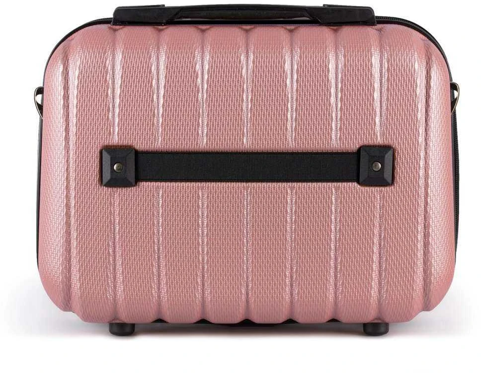 Kelioninis Solier Luggage Kosmetinis kelionių lagaminėlis XS ABS STL902 - Rožinis auksas
