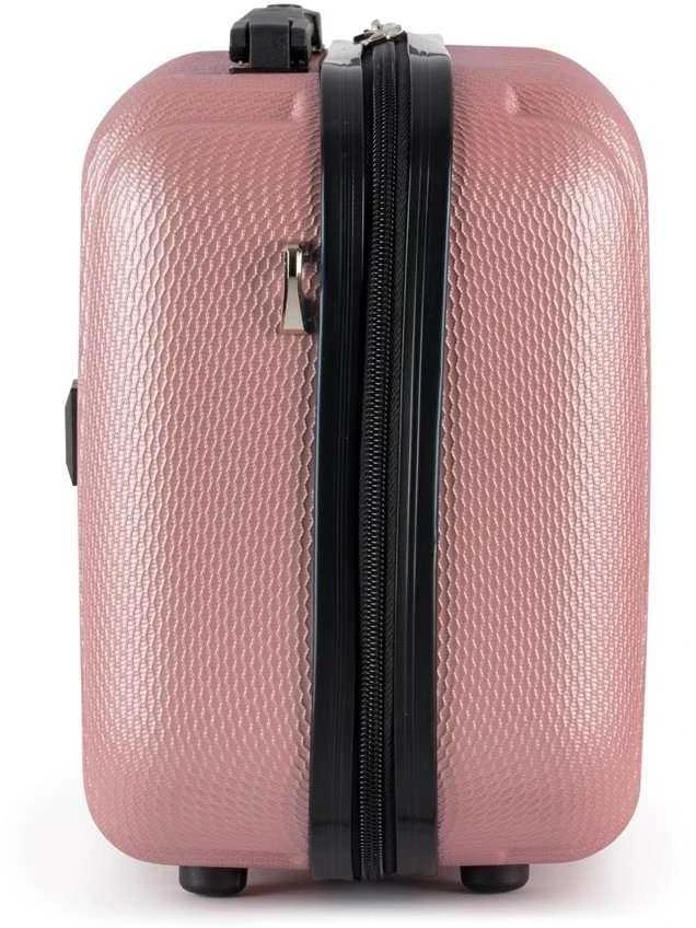 Kelioninis Solier Luggage Kosmetinis kelionių lagaminėlis XS ABS STL902 - Rožinis auksas