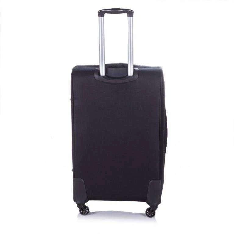 Kelioninis Solier Luggage Vidutinio dydžio tvirtas lagaminas M Solier STL1316 - Tamsiai mėlinas, rudas
