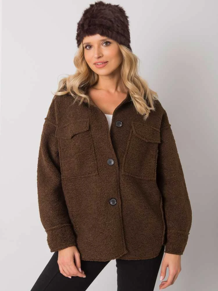 Kepurė Wool Fashion Italia Cap-AT-CZ-16801.38-tamsiai ruda