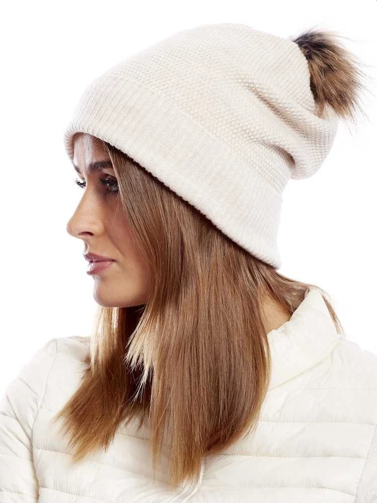 Wool Fashion Italia Cap-AT-CZ-171701.37-šviesiai smėlio spalvos
