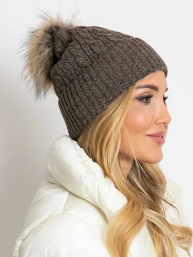 Wool Fashion Italia Cap-AT-CZ-173501.44-tamsiai ruda