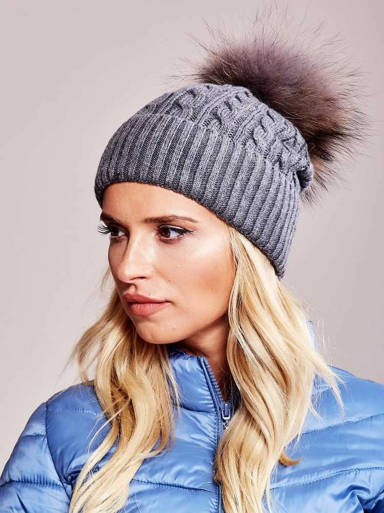 Wool Fashion Italia Cap-AT-CZ-173501.44-tamsiai pilka