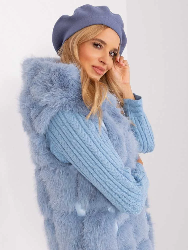 Wool Fashion Italia Cap-AT-CZ-231305.82P-tamsiai mėlyna