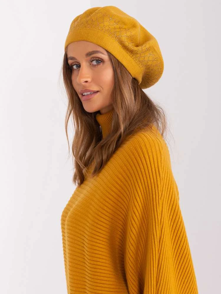 Wool Fashion Italia Cap-AT-CZ-231605.21P-tamsiai geltona