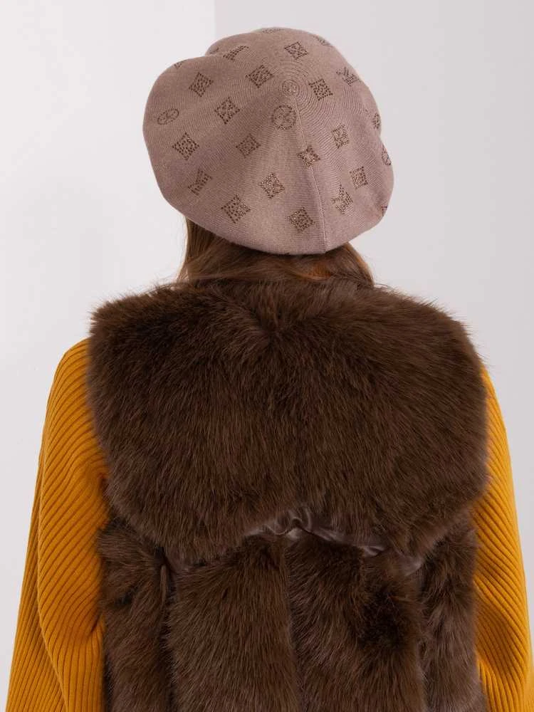 Wool Fashion Italia Cap-AT-CZ-2318.26-tamsiai smėlio spalvos