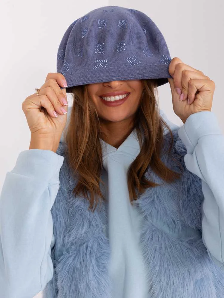 Wool Fashion Italia Cap-AT-CZ-2318.26-tamsiai mėlyna
