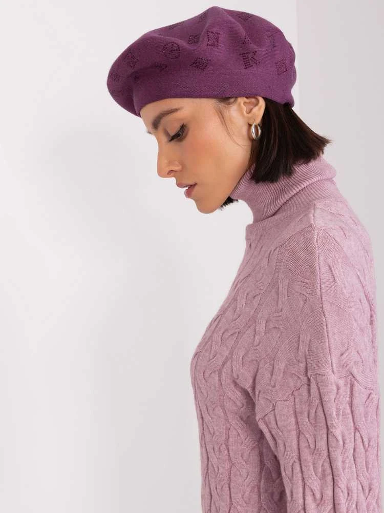 Wool Fashion Italia Cap-AT-CZ-2318.27-tamsiai violetinė