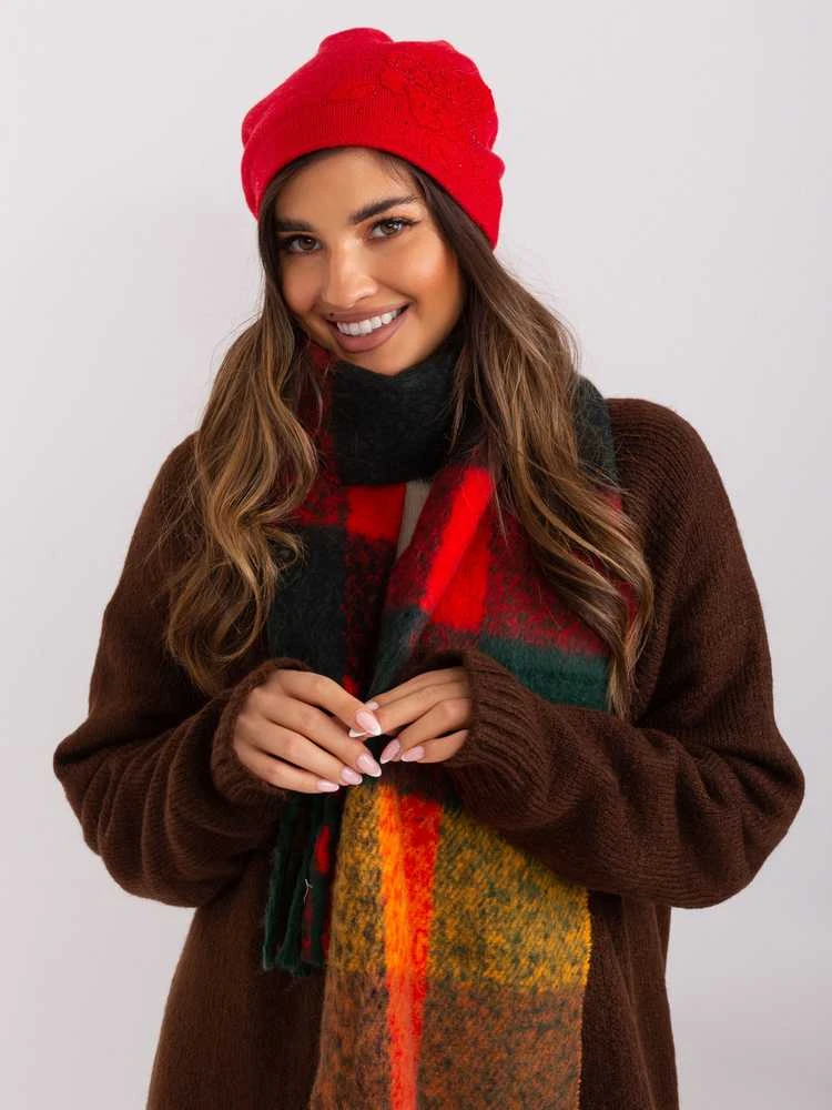 Wool Fashion Italia Cap-AT-CZ-23250.36P-raudona