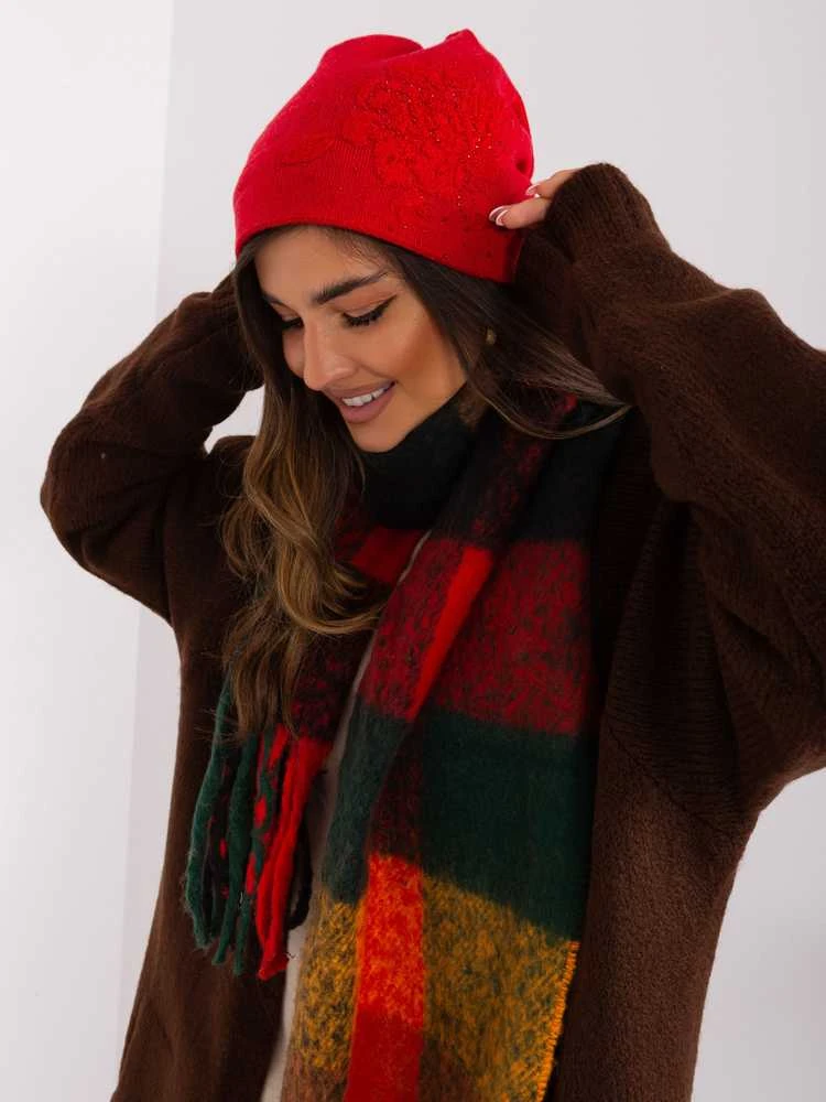 Wool Fashion Italia Cap-AT-CZ-23250.36P-raudona
