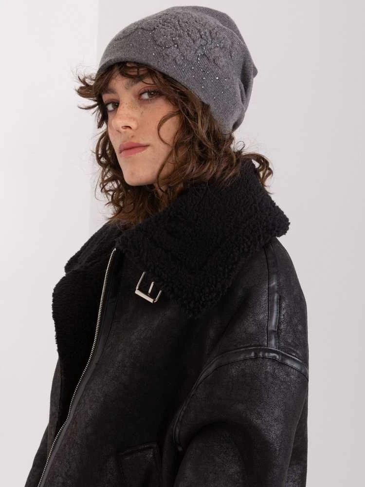 Wool Fashion Italia Cap-AT-CZ-23250.61P-tamsiai pilka