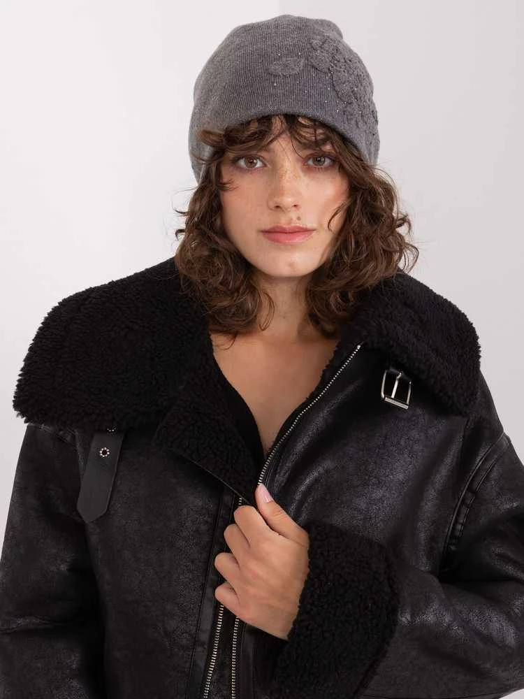 Wool Fashion Italia Cap-AT-CZ-23250.61P-tamsiai pilka