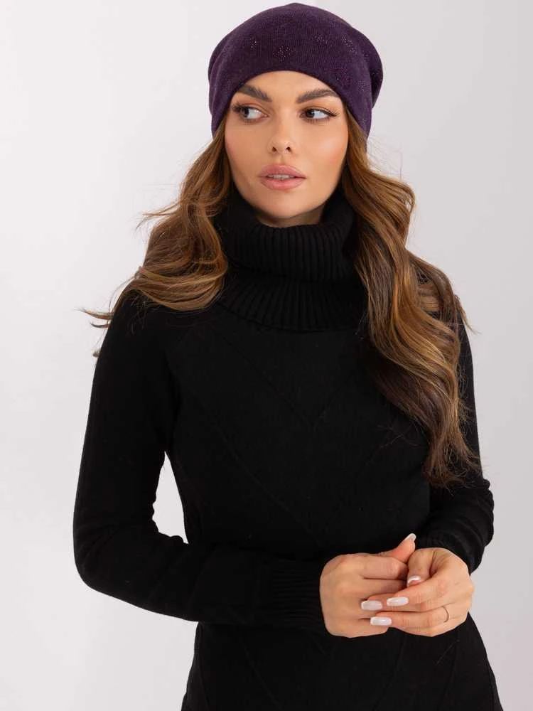 Wool Fashion Italia Cap-AT-CZ-2325.85-tamsiai violetinė