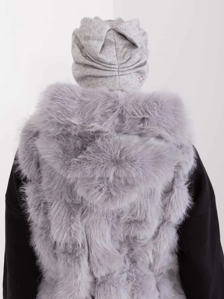 Kepurė Wool Fashion Italia Cap-AT-CZ-2325.86-pilka