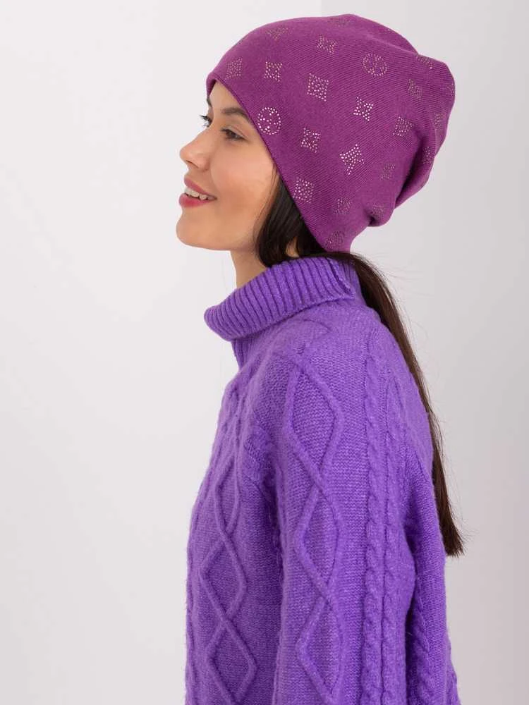 Wool Fashion Italia Cap-AT-CZ-2325.86-violetinė