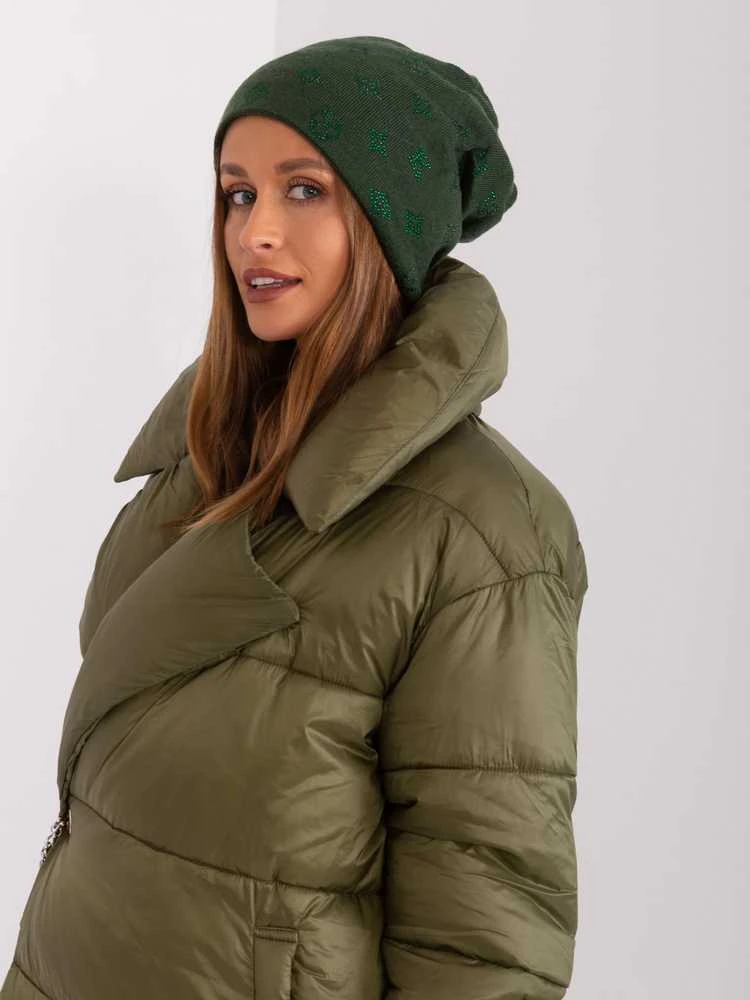 Wool Fashion Italia Cap-AT-CZ-2325.96-tamsiai žalia