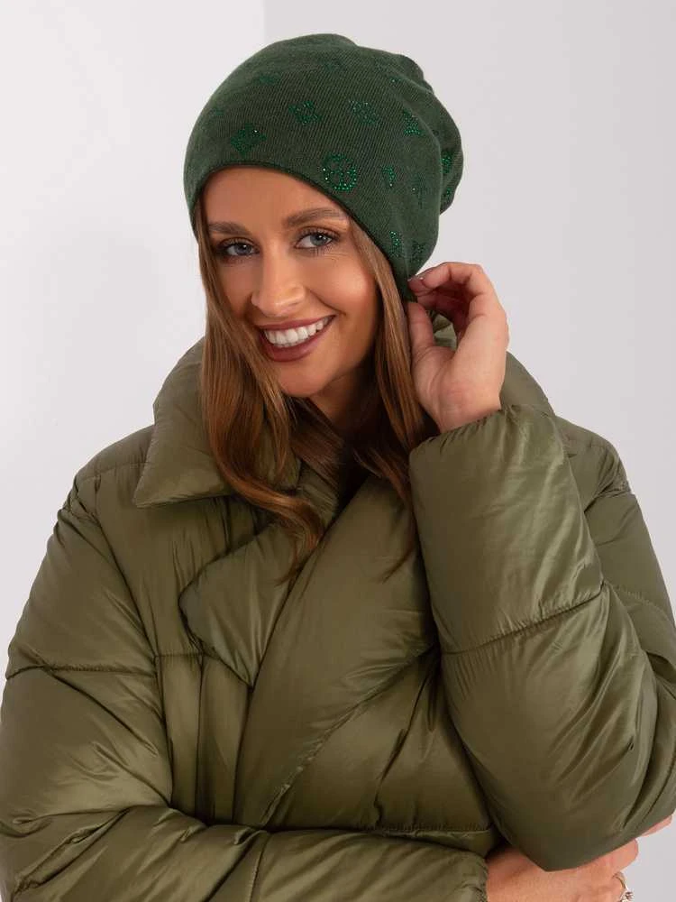 Wool Fashion Italia Cap-AT-CZ-2325.96-tamsiai žalia