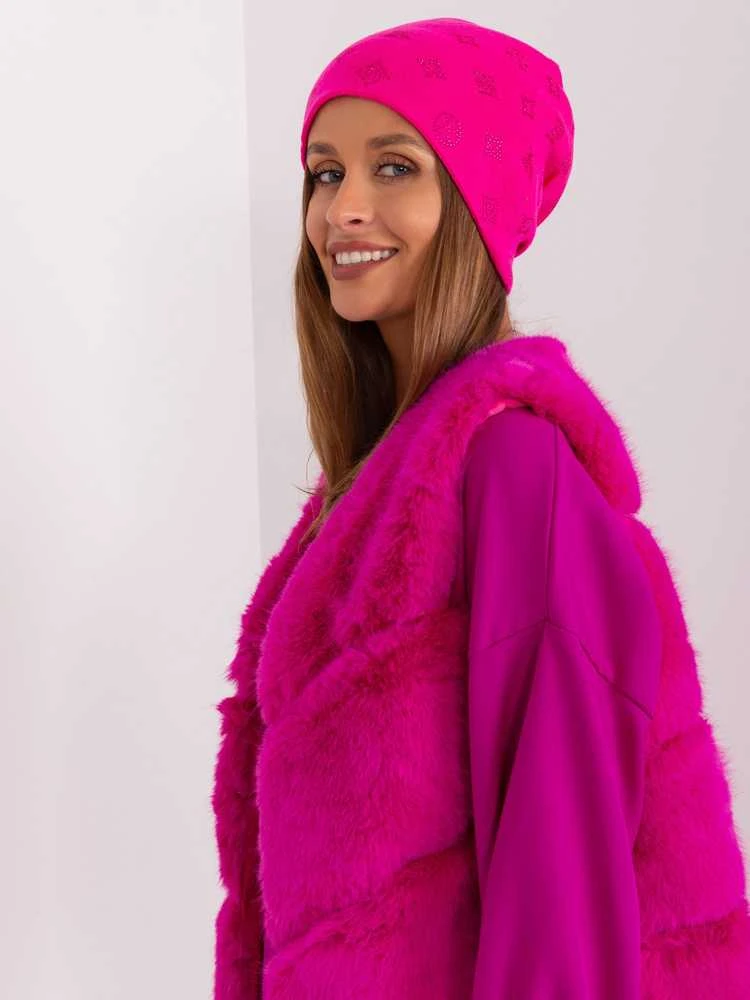 Wool Fashion Italia Cap-AT-CZ-2325.96-tamsiai rožinė