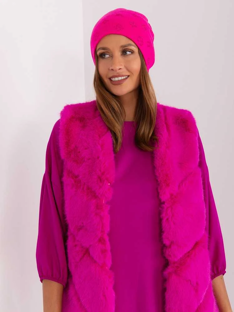 Wool Fashion Italia Cap-AT-CZ-2325.96-tamsiai rožinė
