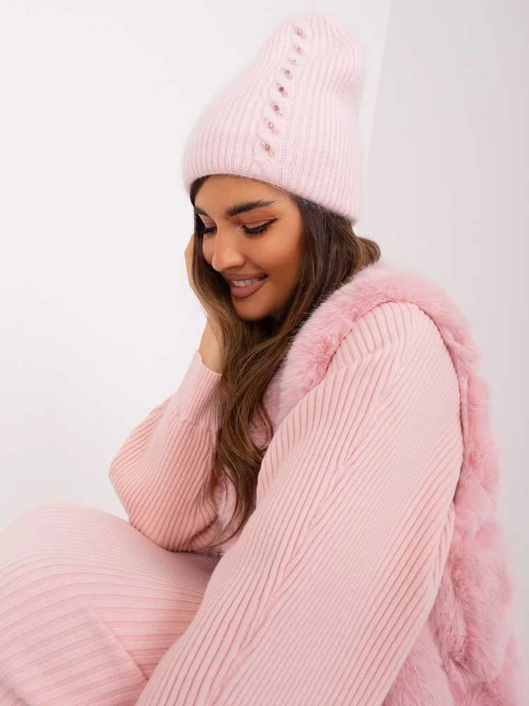 Wool Fashion Italia Cap-AT-CZ-2328.38P-šviesiai rožinė