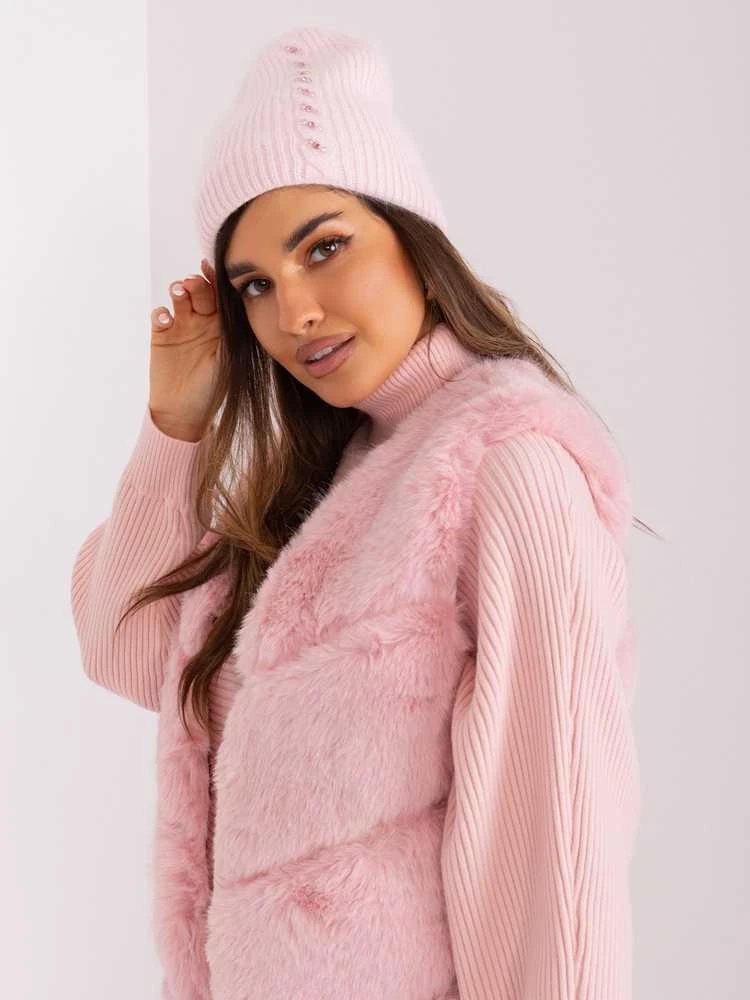 Wool Fashion Italia Cap-AT-CZ-2328.38P-šviesiai rožinė