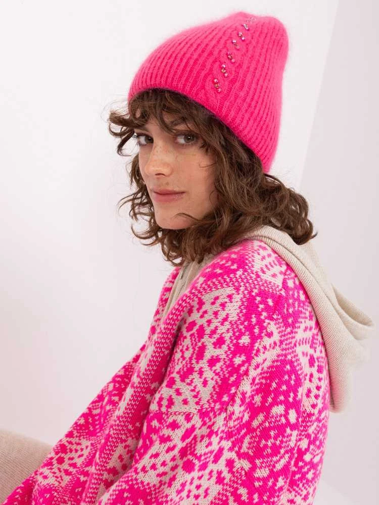 Wool Fashion Italia Cap-AT-CZ-2328.38P-tamsiai rožinė