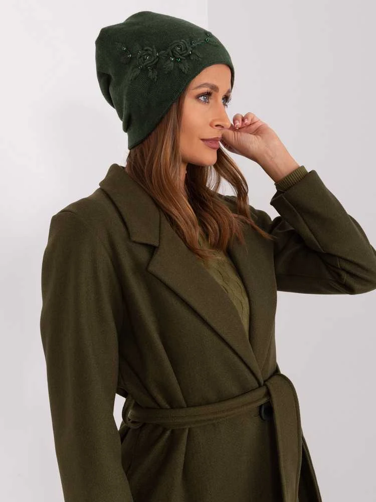 Wool Fashion Italia Cap-AT-CZ-2329.76-tamsiai žalia