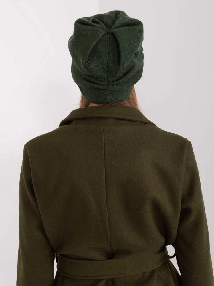 Kepurė Wool Fashion Italia Cap-AT-CZ-2329.76-tamsiai žalia