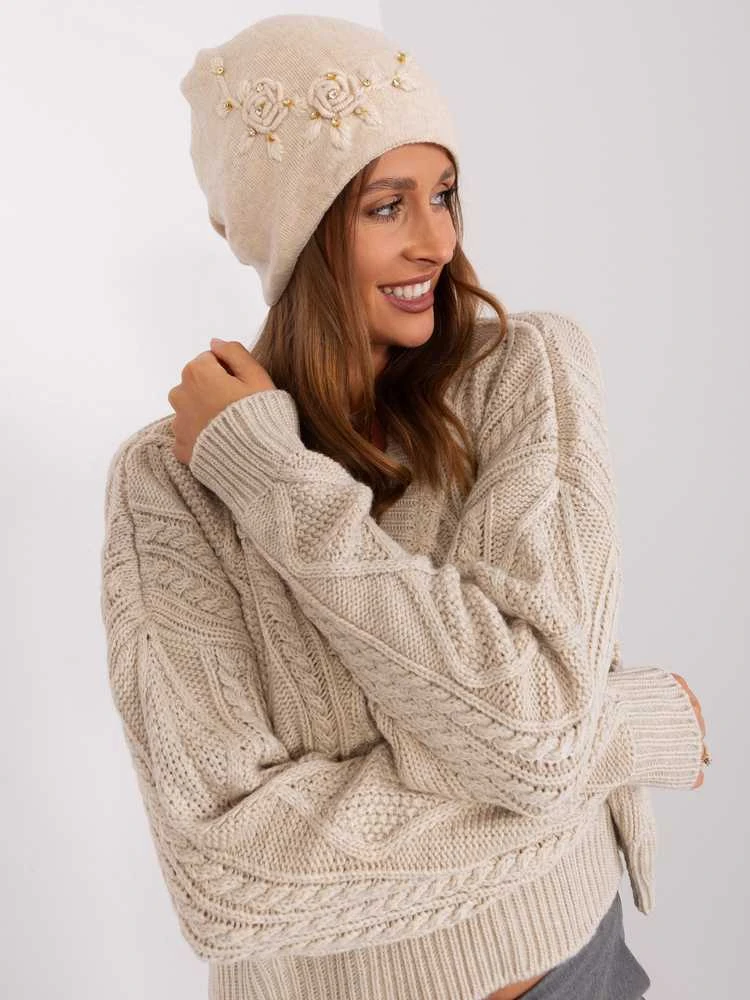 Wool Fashion Italia Cap-AT-CZ-2329.79-smėlio spalvos