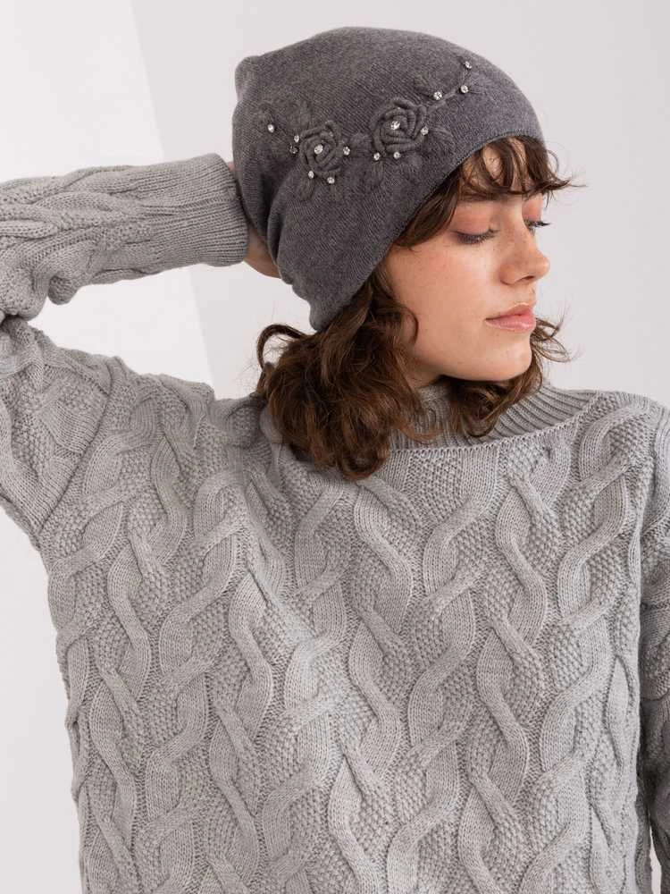 Wool Fashion Italia Cap-AT-CZ-2329.79-tamsiai pilka