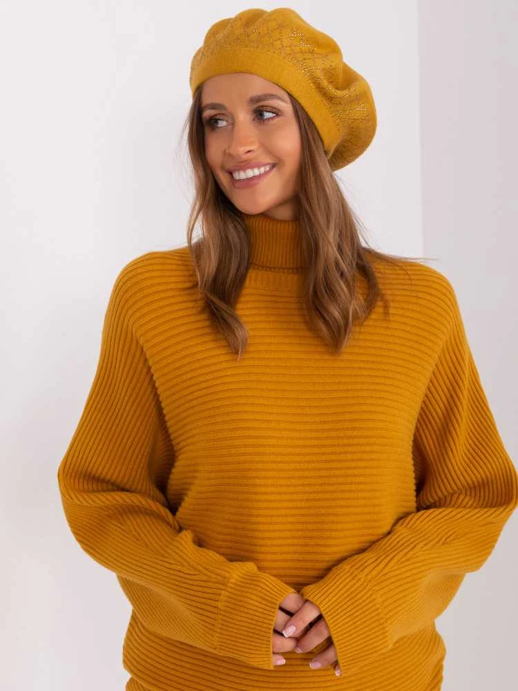 Wool Fashion Italia Cap-AT-CZ-231605.21P-tamsiai geltona