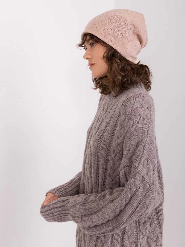 Wool Fashion Italia Cap-AT-CZ-23250.01P-tamsiai rožinė