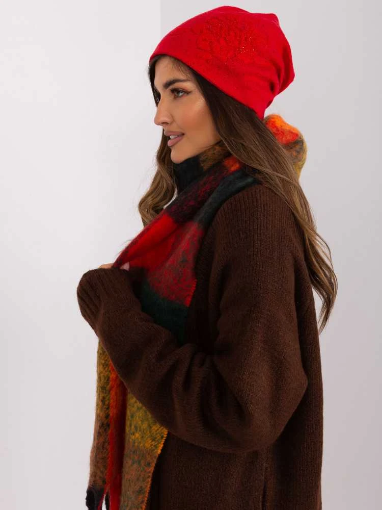Wool Fashion Italia Cap-AT-CZ-23250.36P-raudona
