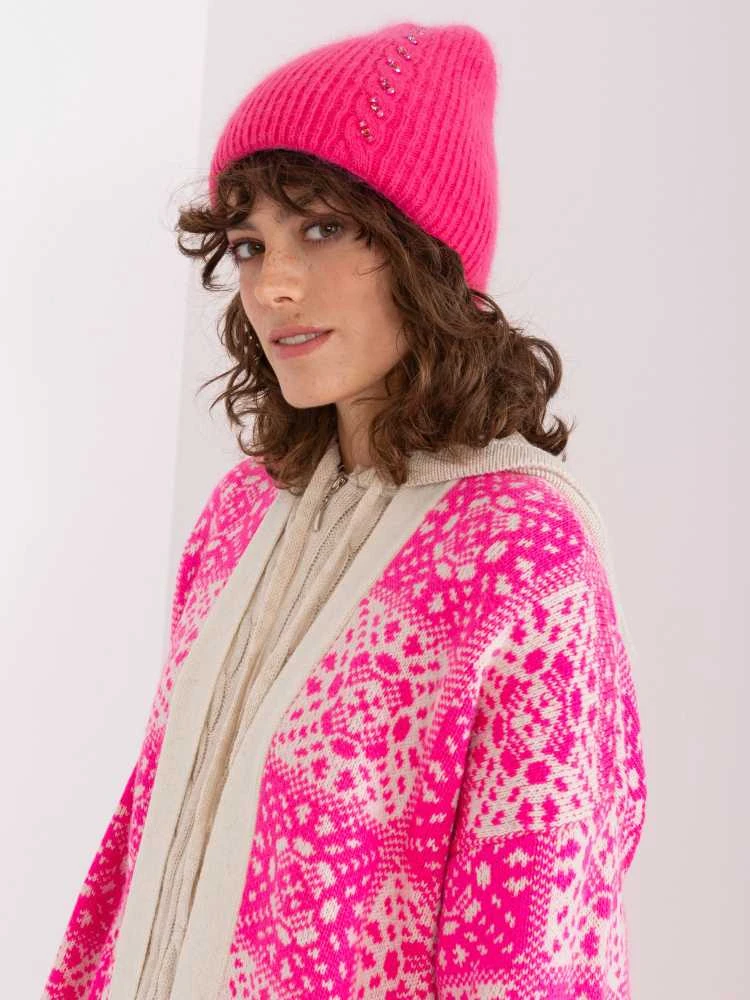 Wool Fashion Italia Cap-AT-CZ-2328.38P-tamsiai rožinė