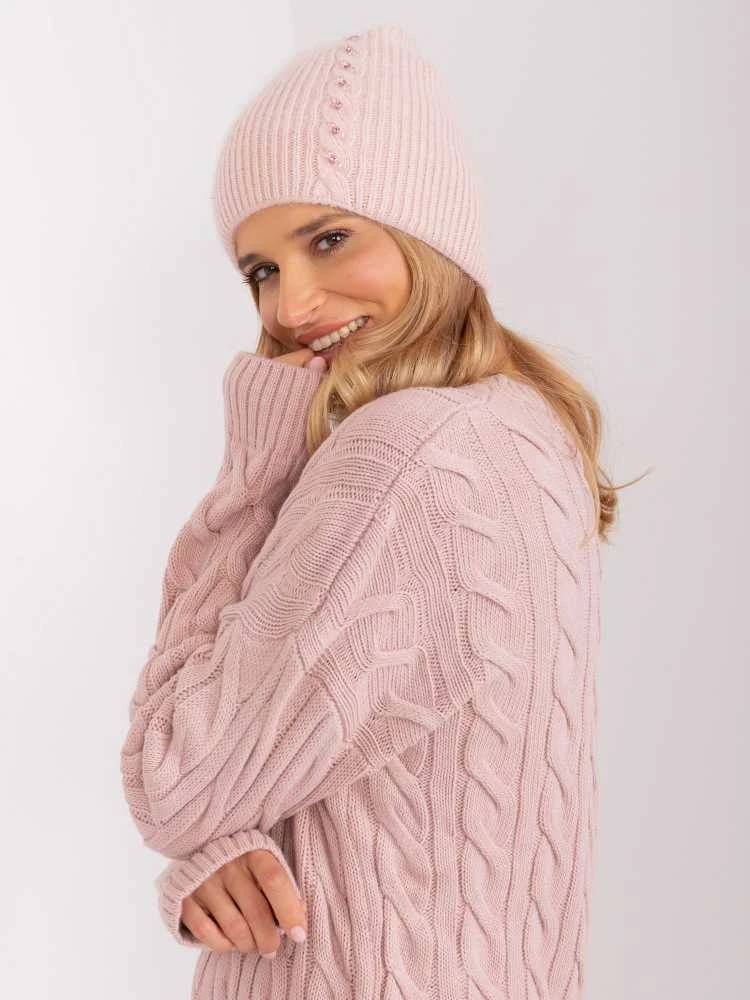 Wool Fashion Italia Cap-AT-CZ-2328.38P-šviesiai rožinė