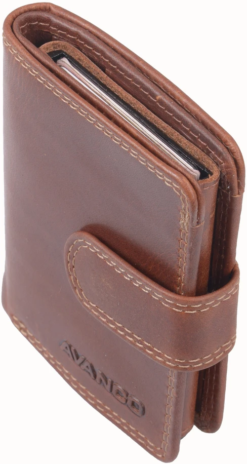 Kortelių dėklas AVANCO 489-36-08 RFID - Rudas