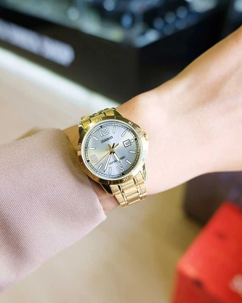 Casio moteriškas laikrodis LTP-V004G-7B2 (zd642b) + dėžutė