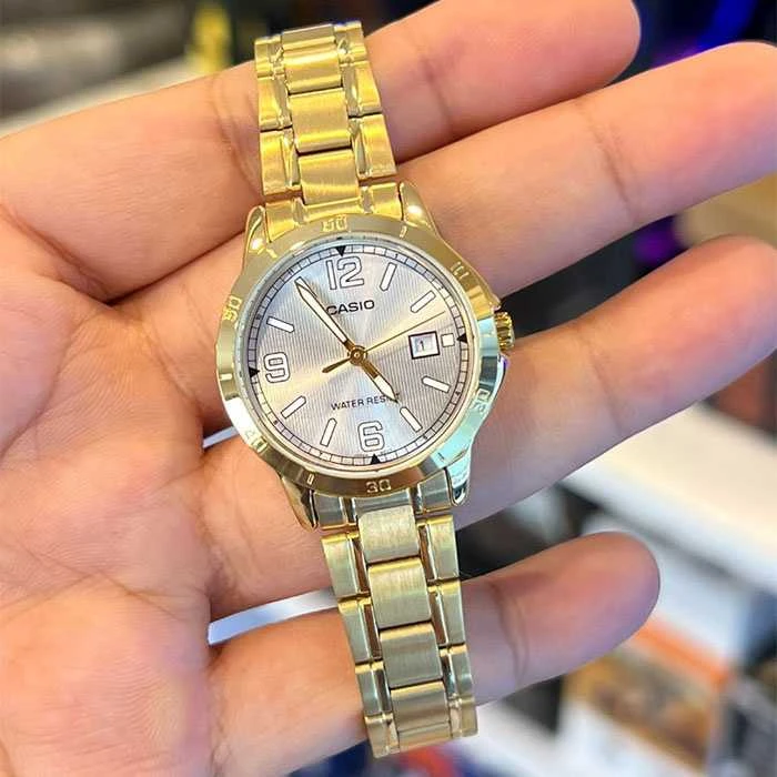 Casio moteriškas laikrodis LTP-V004G-7B2 (zd642b) + dėžutė