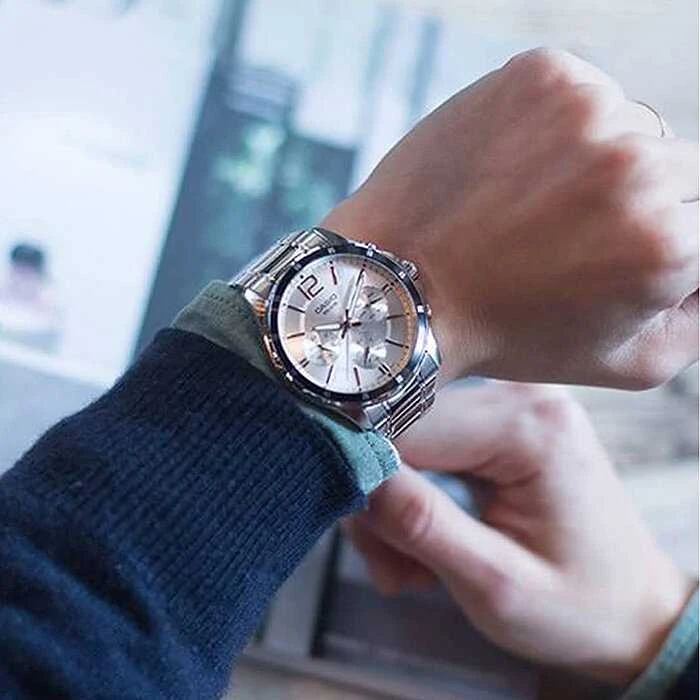 Casio MTP-1374D-7A vyriškas laikrodis (zd063e) + dėžutė