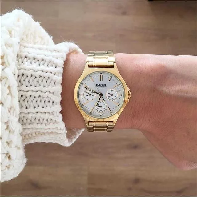Laikrodis CASIO LTP-V300G 7A WOMEN S WATCH (zd566b) + BOX