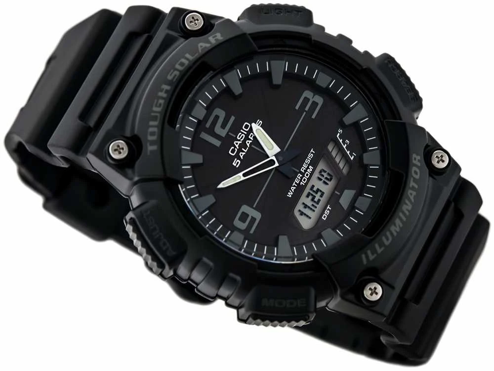 Laikrodis CASIO MEN S WATCH AQ-S810W 1A2V (zd044b) - SOLAR POWERED + BOX