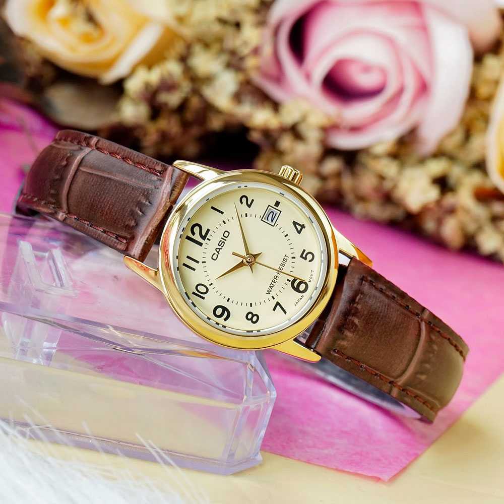 Laikrodis CASIO LTP-V002GL 9BUDF WOMEN S WATCH (zd584e) + BOX