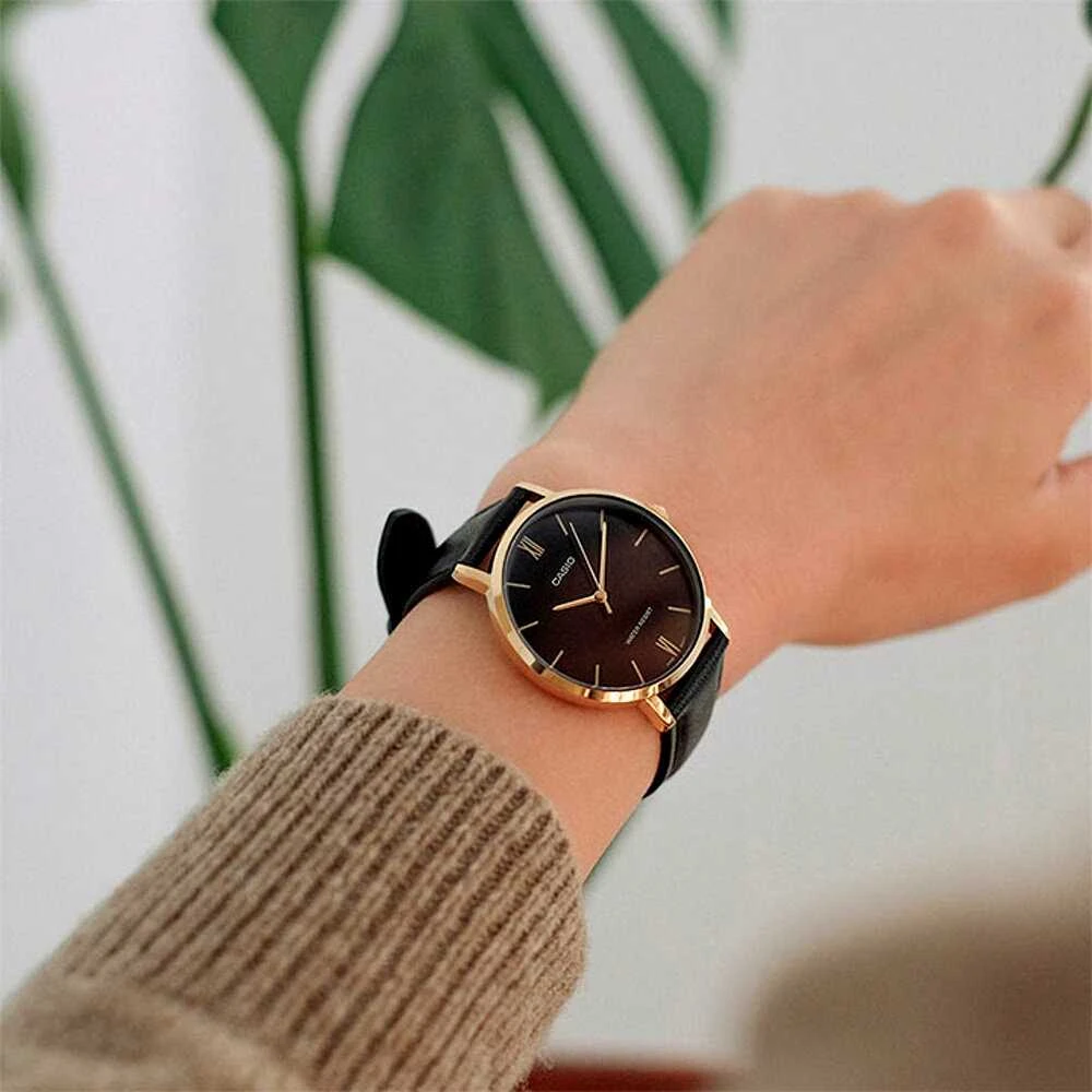 CASIO LTP-VT01GL-1B moteriškas laikrodis + dėžutė (zd634a)