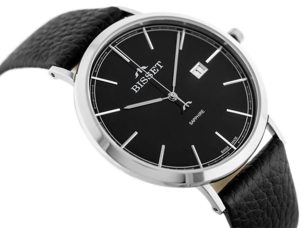 Laikrodis vyrams BISSET BSCE61 (zb097a) - safyro stiklas