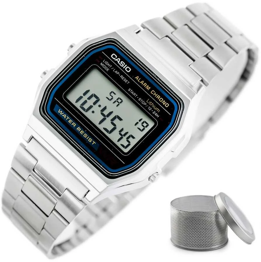 Laikrodis vyrams CASIO A158WA-1A (zd093a) - KLASYKA