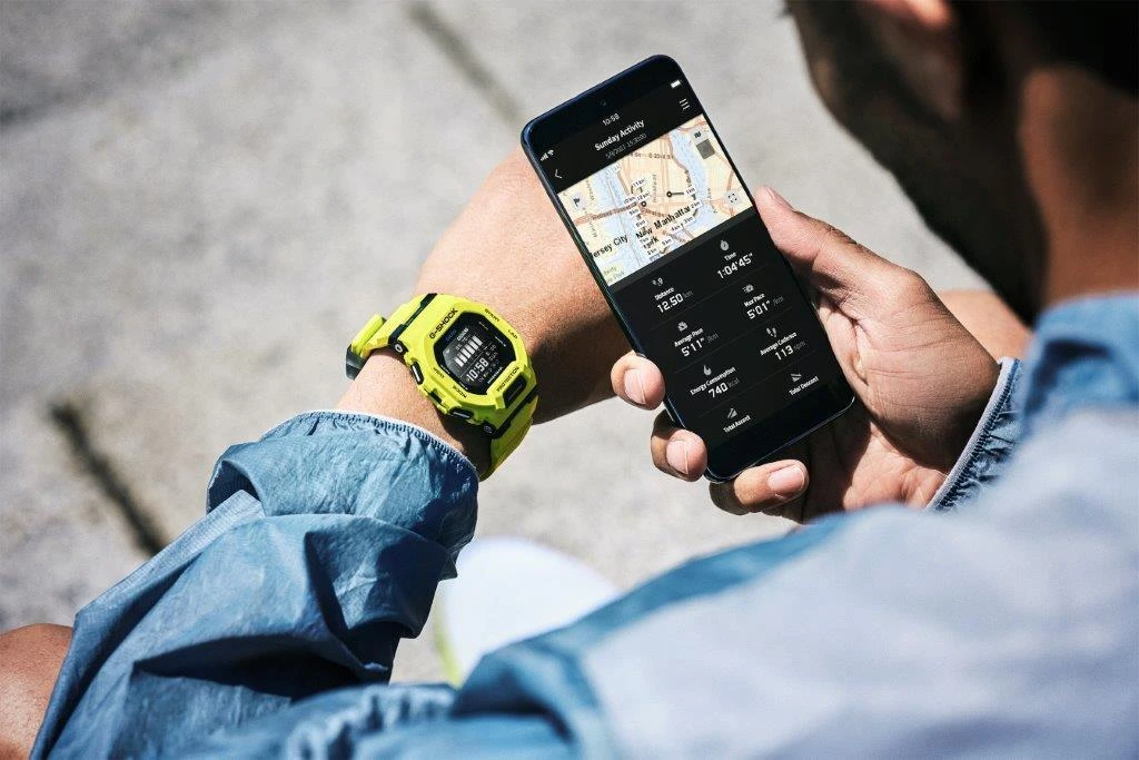 Išmanusis laikrodis Casio G-SQUAD, Salotinės spalvos su juodos spalvos detalėmis