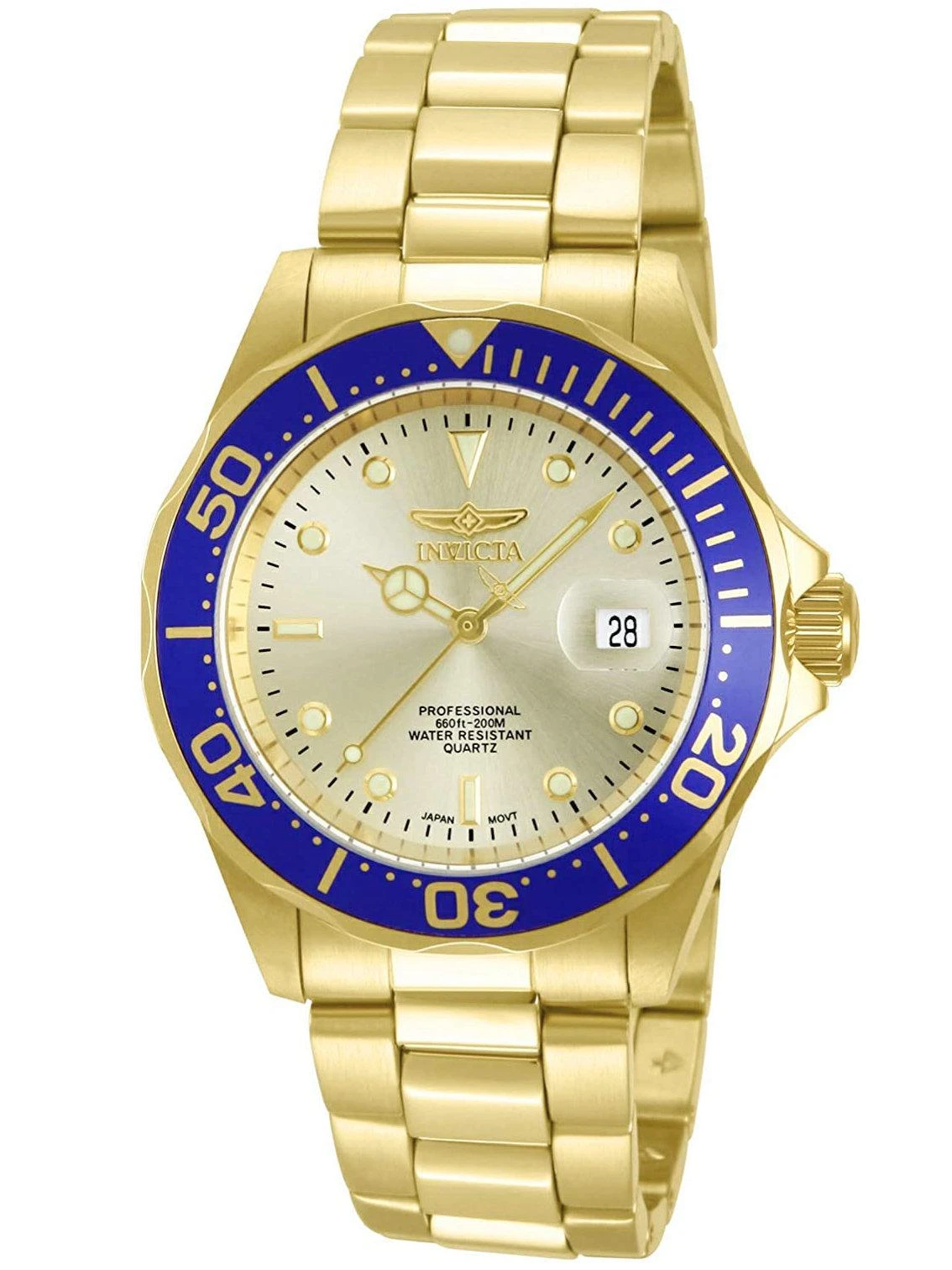 Laikrodis vyrams INVICTA PRO DIVER 14124 - WR200, koperta 40mm (zv009a)